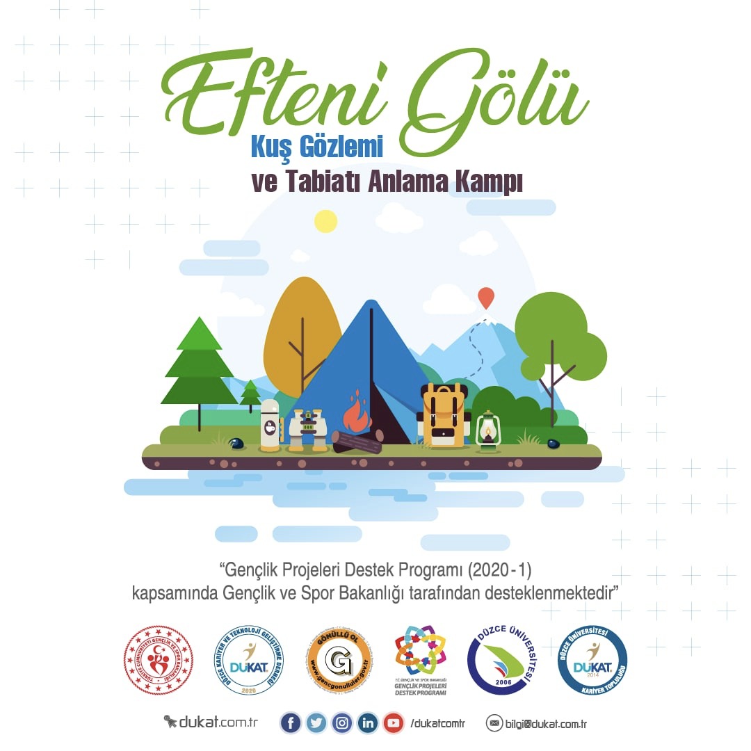 T.C. Gençlik ve Spor Bakanlığı, Gençlik Projeleri Destekleme Programı 2020-1 Çağrısı Kapsamında “Efteni Gölü Kuş Gözlemi ve Tabiatı Anlama Kampı” İsimli Projemiz Kabul Aldı